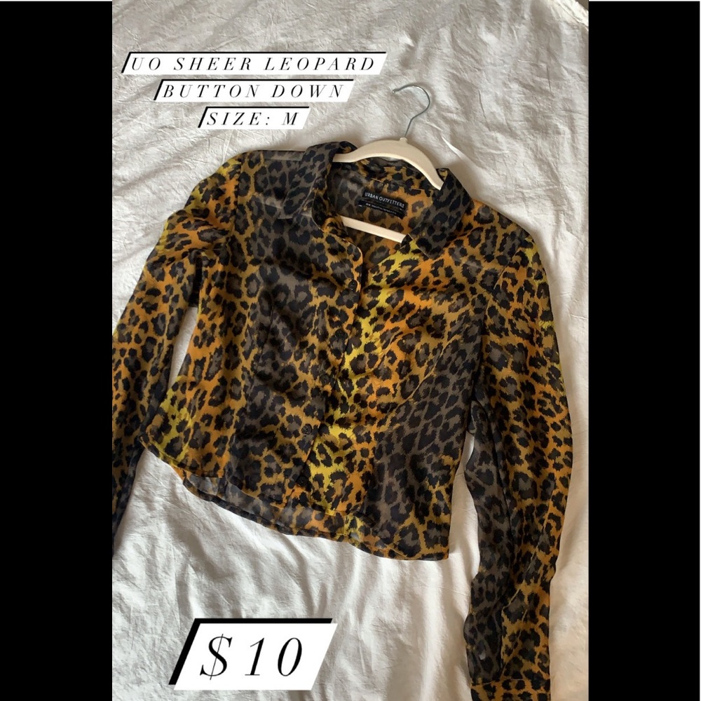 Urban outfitters leopard button down